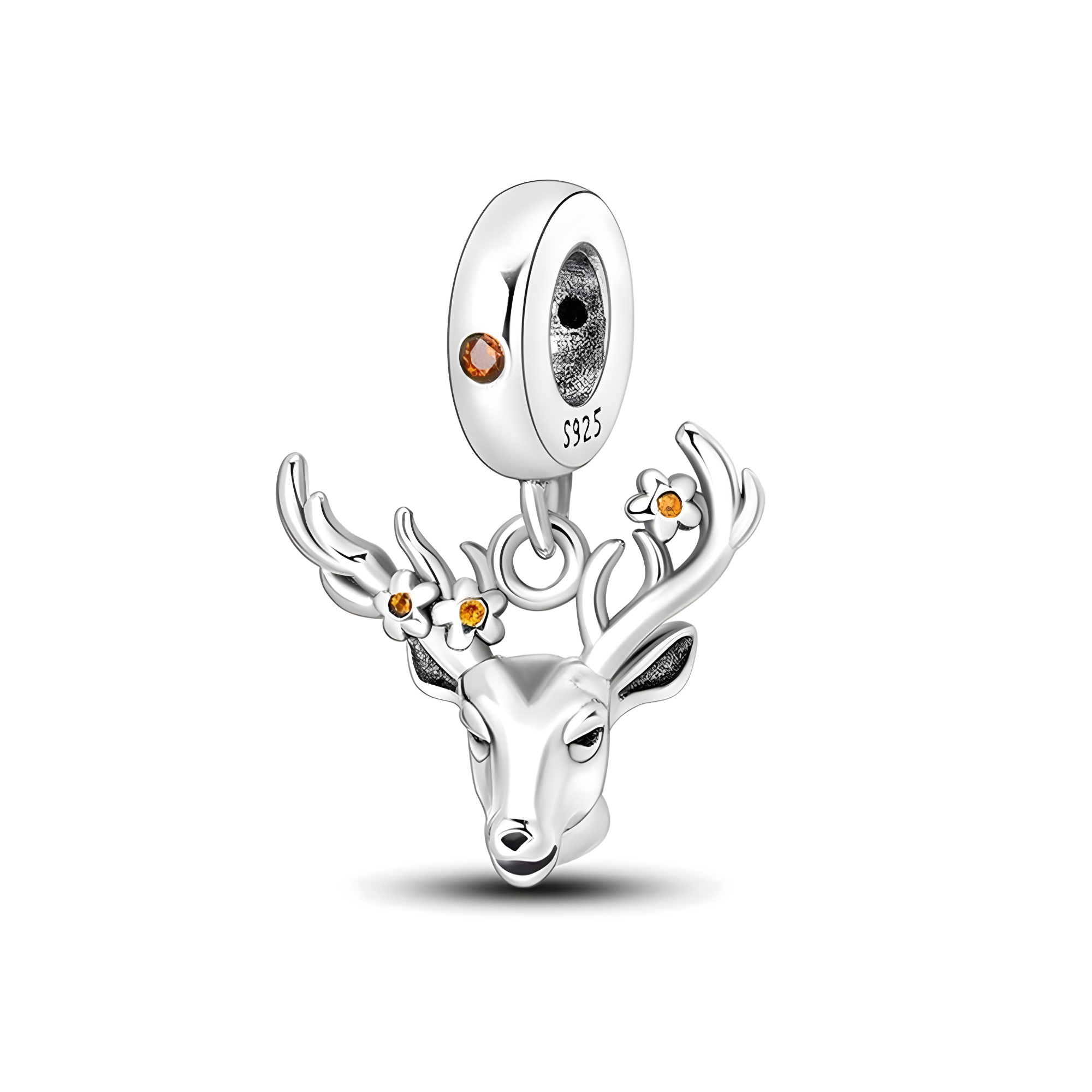 Deer Charm - Sterling Silver Charm For Bracelet