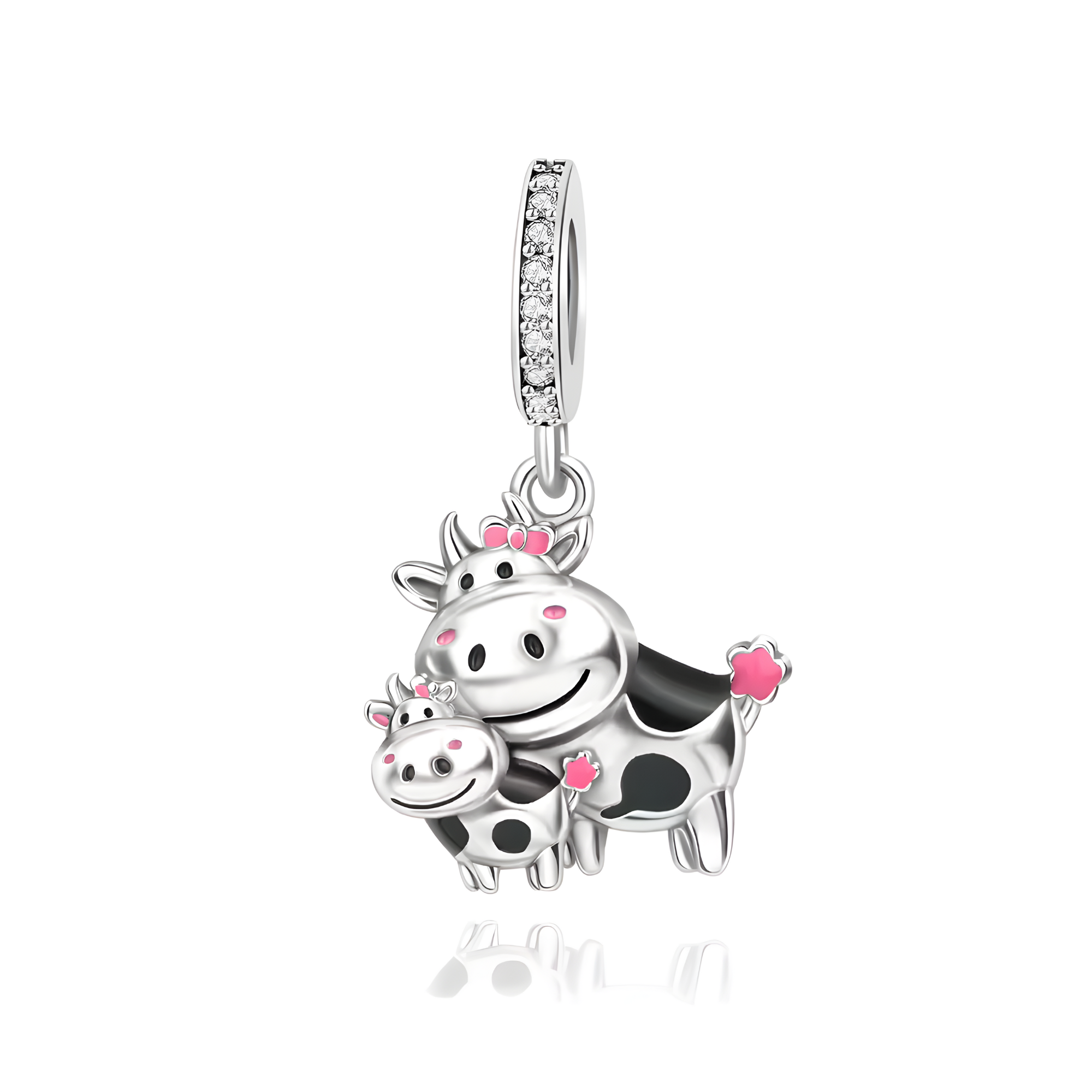 Cow Charm - Sterling Silver Charm For Bracelet